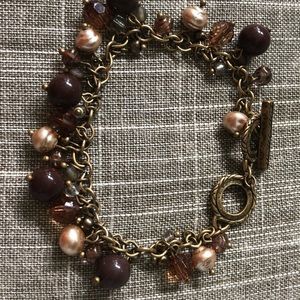 NWOT Premier Designs Caramel Latte Bracelet 8”
